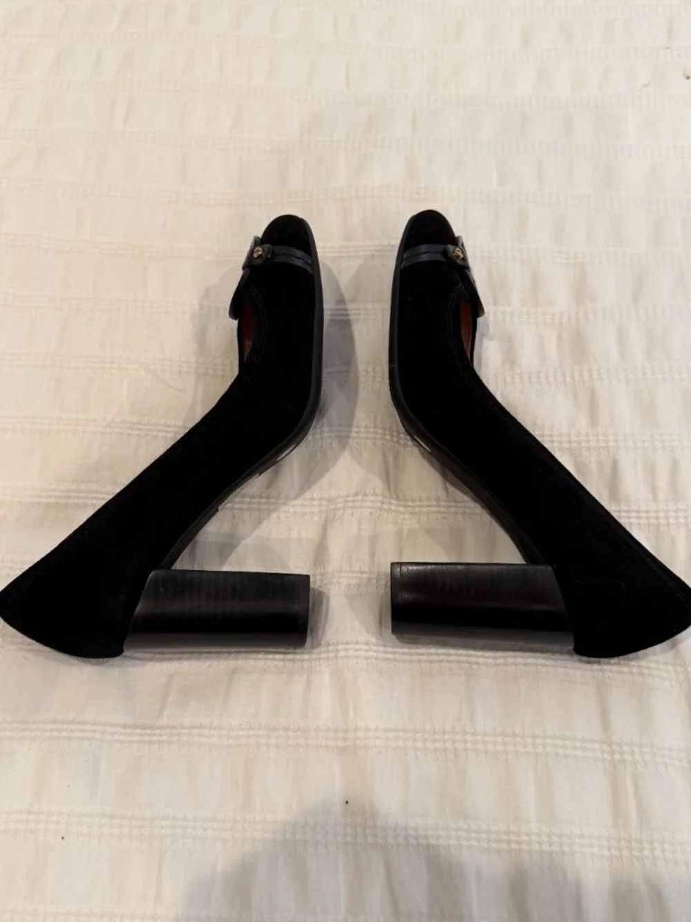Tory Burch Mini Miller 85mm Suede Pumps Black Size 8M
